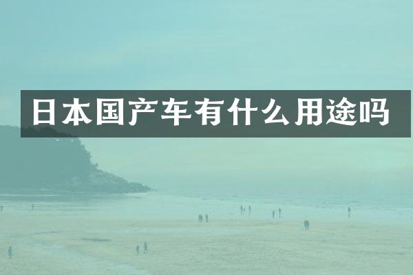 日本国产车有什么用途吗