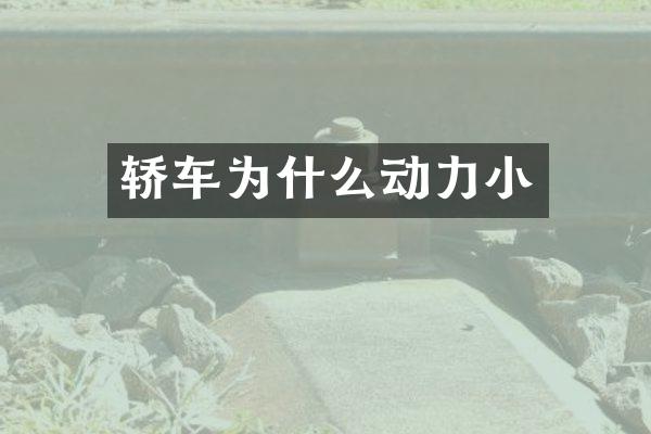 轿车为什么动力小