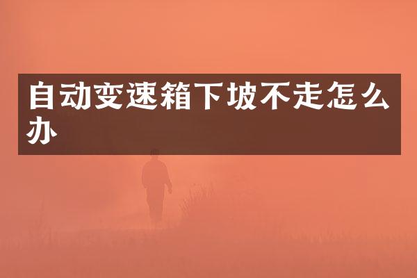 自动变速箱下坡不走怎么办