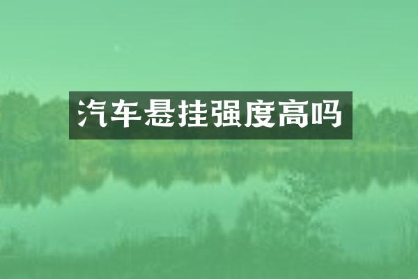 汽车悬挂强度高吗