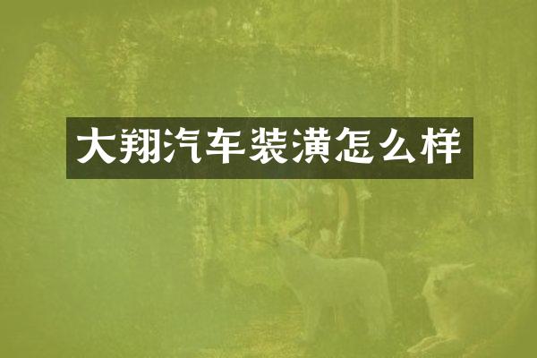 大翔汽车装潢怎么样