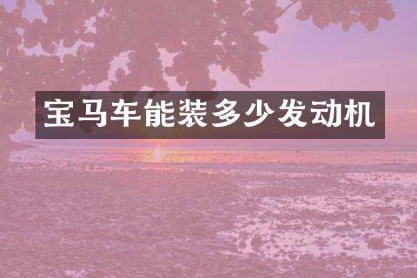 宝马车能装多少发动机