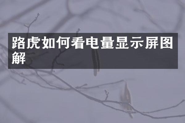 路虎如何看电量显示屏图解