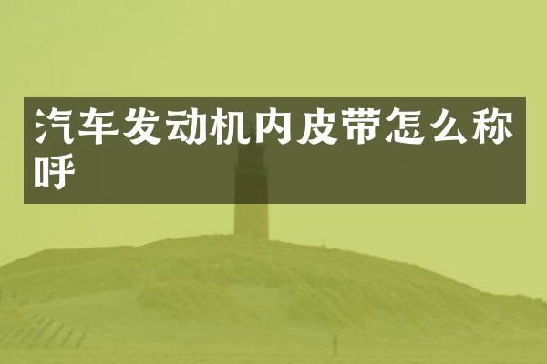 汽车发动机内皮带怎么称呼