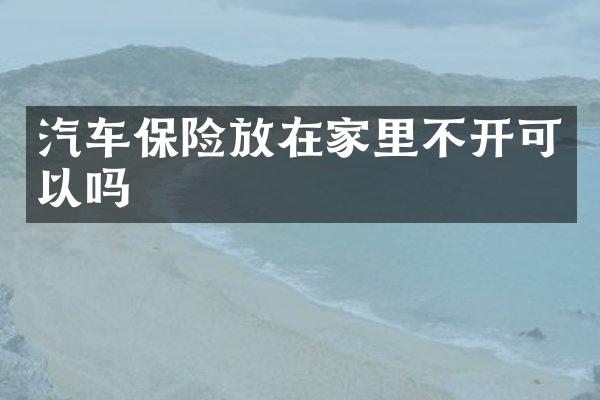 汽车保险放在家里不开可以吗