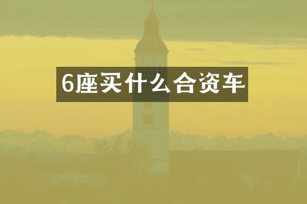 6座合资车