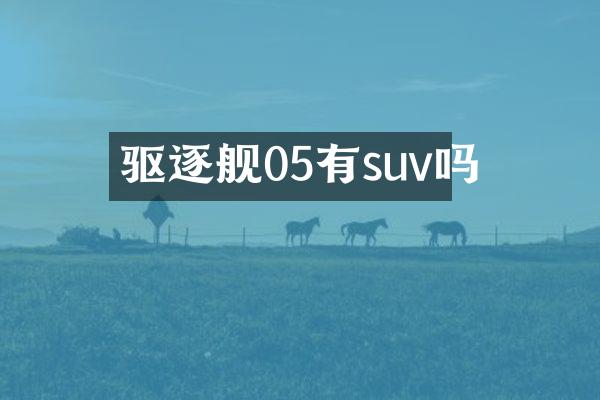驱逐舰05有suv吗