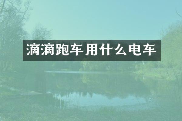 滴滴跑车用什么电车
