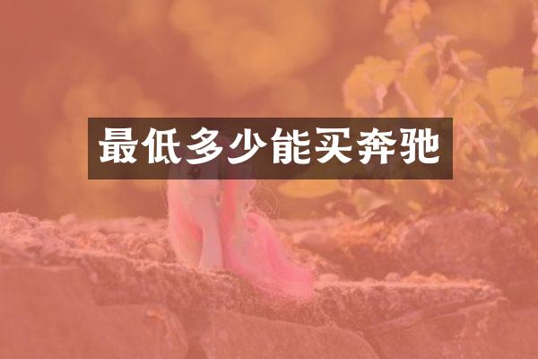 最低多少能买奔驰