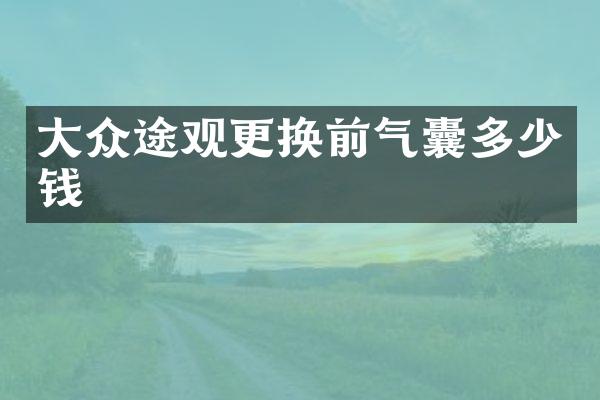 大众途观更换前气囊多少钱