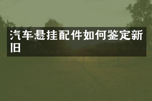 汽车悬挂配件如何鉴定新旧