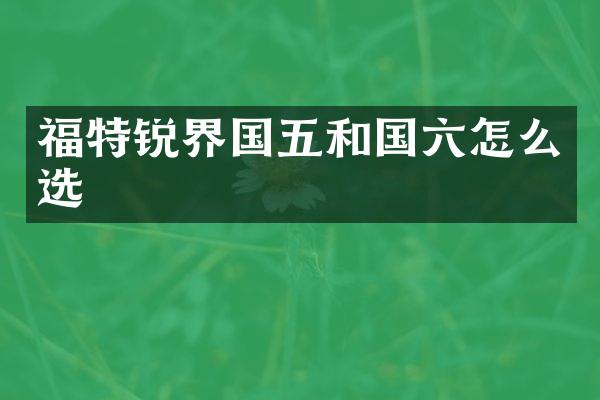 福特锐界国五和国六怎么选