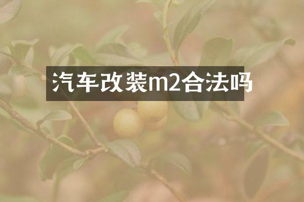 汽车改装m2合法吗