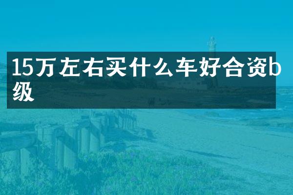 15万左右车好合资b级