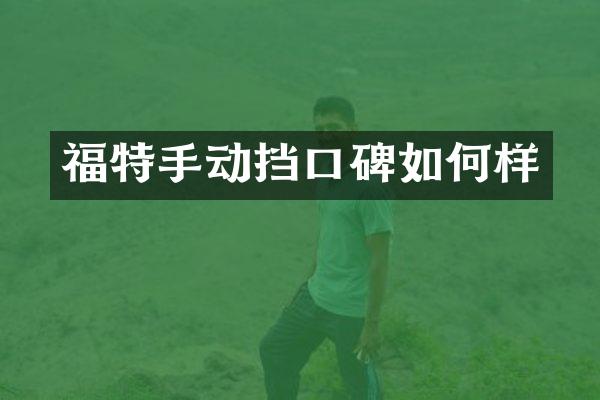 福特手动挡口碑如何样