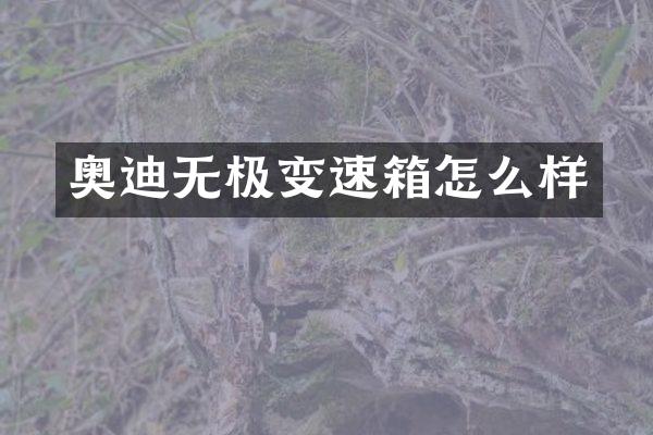 奥迪无极变速箱怎么样
