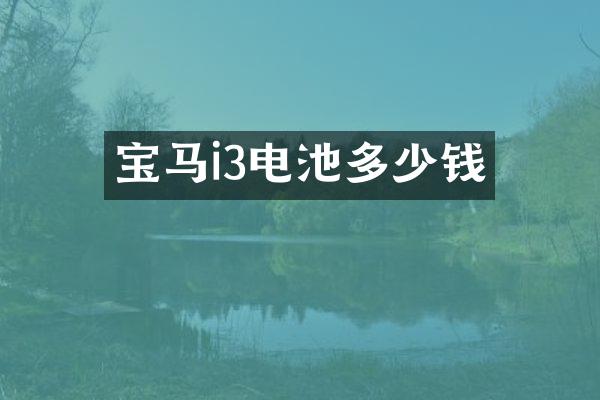 宝马i3电池多少钱