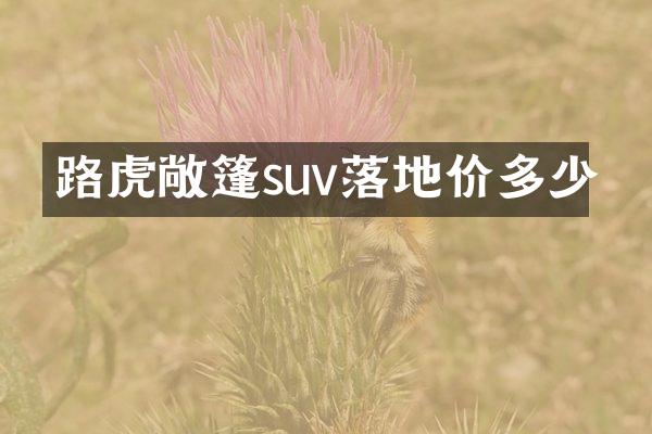 路虎敞篷suv落地价多少