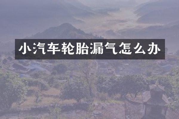 小汽车轮胎漏气怎么办
