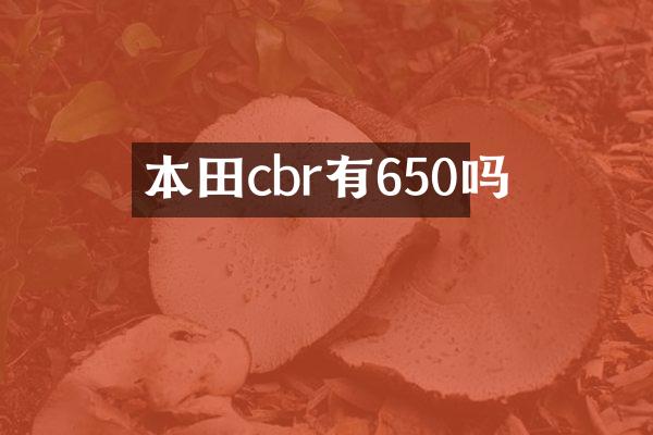 本田cbr有650吗