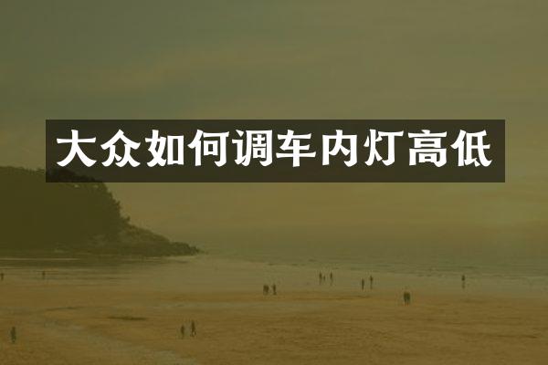 大众如何调车内灯高低
