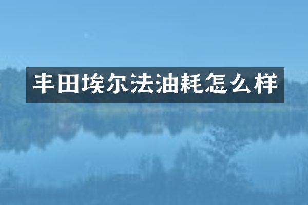 丰田埃尔法油耗怎么样
