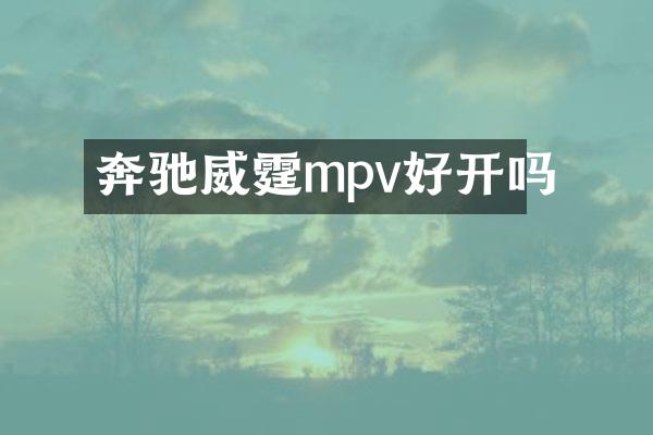 奔驰威霆mpv好开吗
