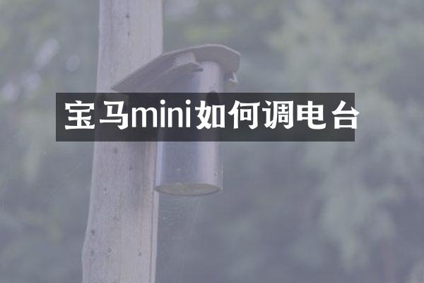 宝马mini如何调电台