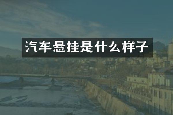 汽车悬挂是什么样子