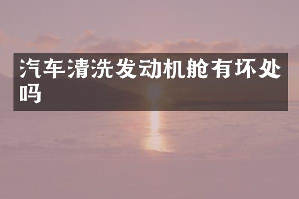 汽车清洗发动机舱有坏处吗