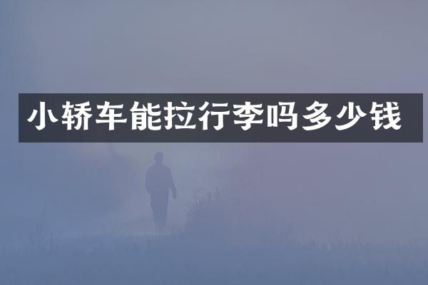 小轿车能拉行李吗多少钱