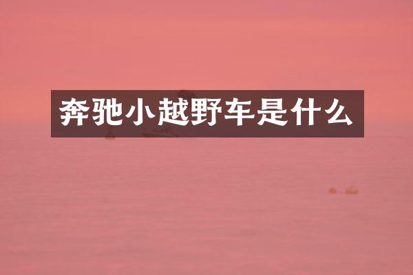 奔驰小越野车是什么
