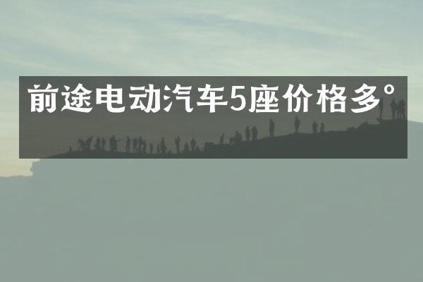 前途电动汽车5座价格多少