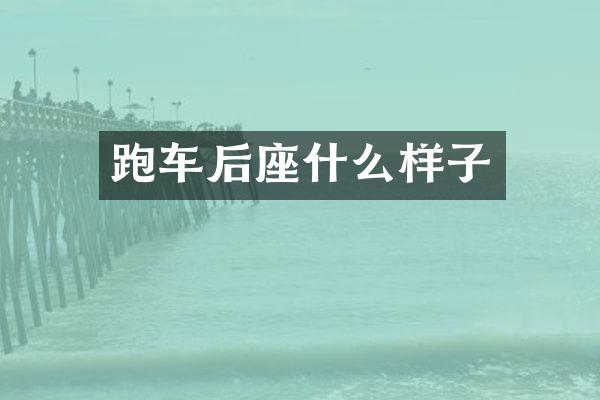 跑车后座什么样子