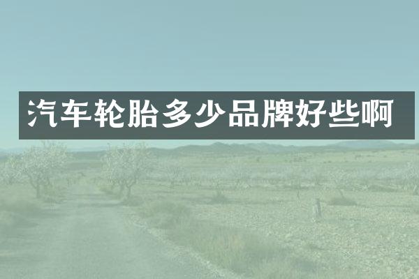 汽车轮胎多少品牌好些啊