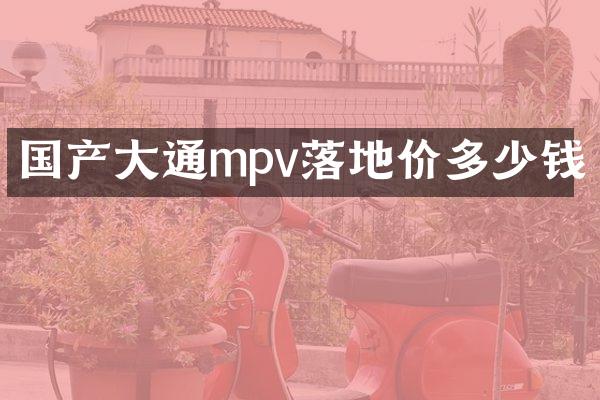 国产大通mpv落地价多少钱