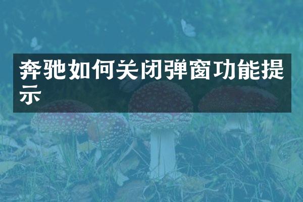 奔驰如何关闭弹窗功能提示