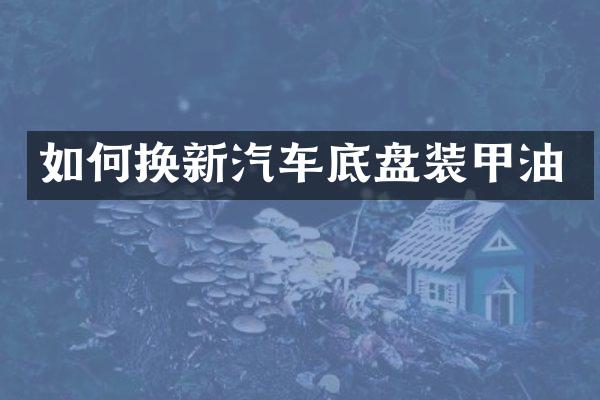 如何换新汽车底盘装甲油