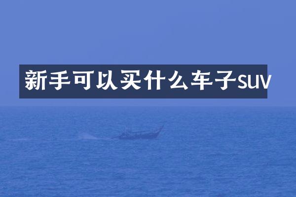 新手可以买什么车子suv