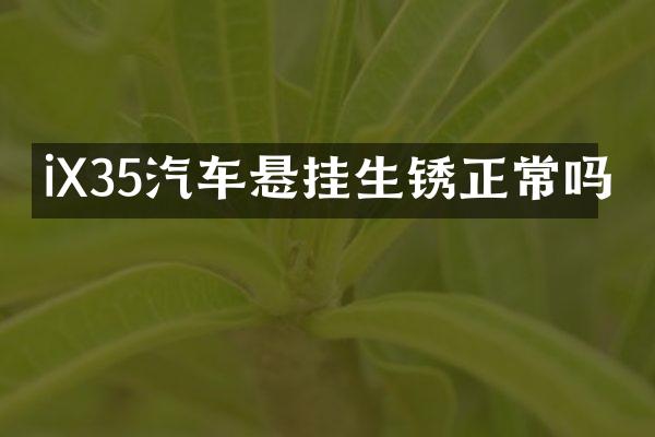 iX35汽车悬挂生锈正常吗