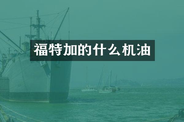 福特加的什么机油