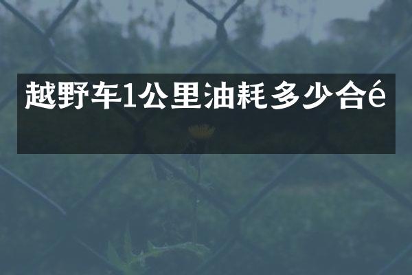 越野车1公里油耗多少合适