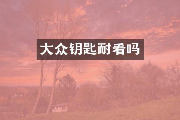 大众钥匙耐看吗