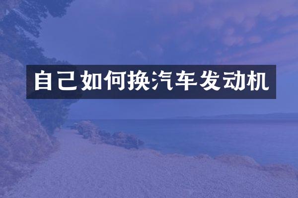 自己如何换汽车发动机