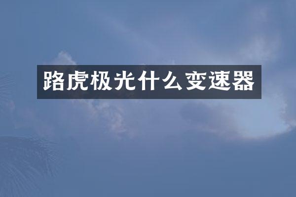 路虎极光什么变速器