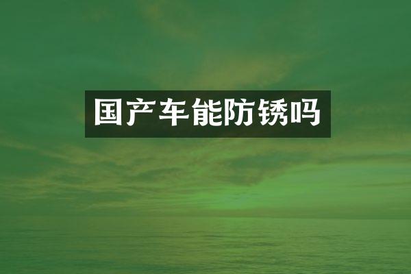 国产车能防锈吗