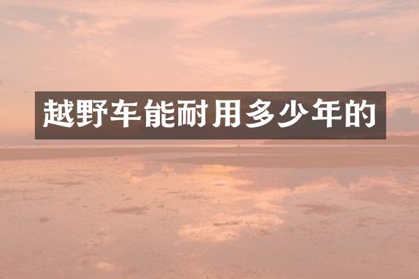 越野车能耐用多少年的