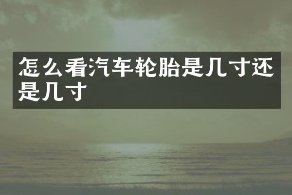 怎么看汽车轮胎是几寸还是几寸