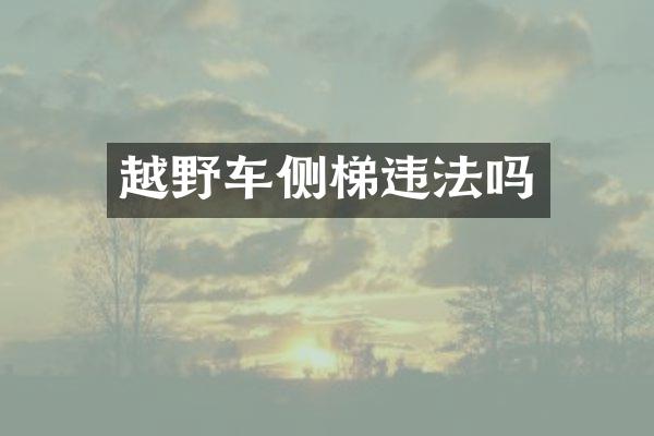 越野车侧梯违法吗