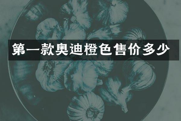 第一款奥迪橙色售价多少